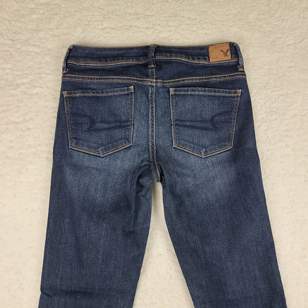 American Eagle Jeans Womens‎ 4 Blue Super Skinny Stretch Dark Wash Denim